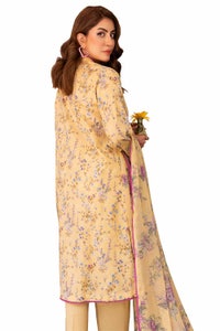 UAE -3PC Unstitched Printed Lawn Suit with Chiffon Dupatta BM-42022