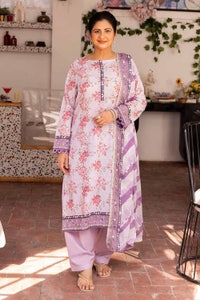 UAE -3PC Unstitched Printed Lawn Suit with Chiffon Dupatta BM-42023