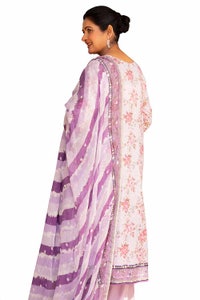 UAE -3PC Unstitched Printed Lawn Suit with Chiffon Dupatta BM-42023