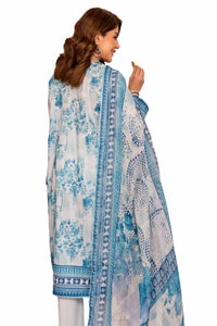UAE -3PC Unstitched Printed Lawn Suit with Chiffon Dupatta BM-42024