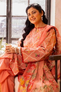 UAE -3PC Unstitched Printed Lawn Suit with Chiffon Dupatta BM-42025