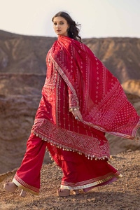 UAE -3PC Embroidered Printed Lawn Unstitched Suit with Burnout Tissue Silk Dupatta BN-42001