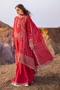 UAE -3PC Embroidered Printed Lawn Unstitched Suit with Burnout Tissue Silk Dupatta BN-42001