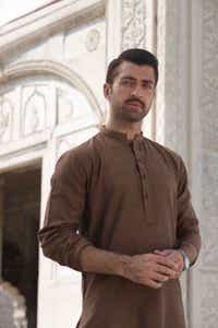 UAE -Brown Basic Kurta KR-PLN22-025