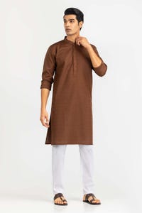 UAE -Brown Basic Kurta KR-PLN22-059