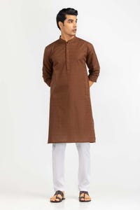 UAE -Brown Basic Kurta KR-PLN22-059