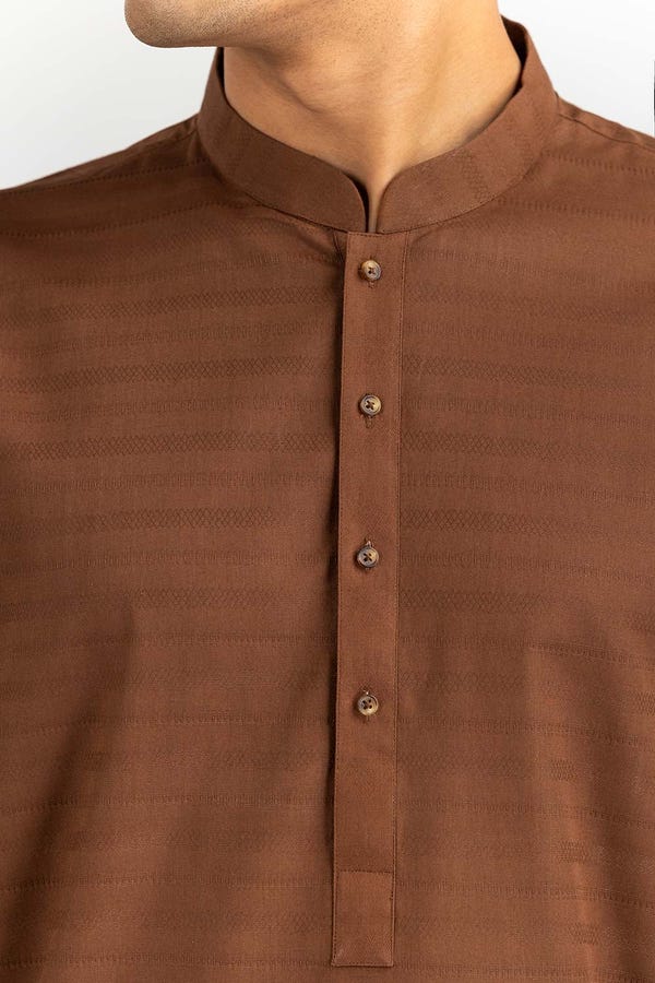 UAE -Brown Basic Kurta KR-PLN22-059