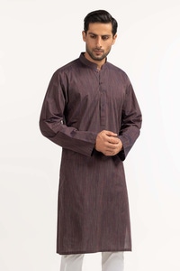 UAE -Brown Basic Kurta KR-PLN24-005