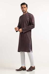 UAE -Brown Basic Kurta KR-PLN24-005