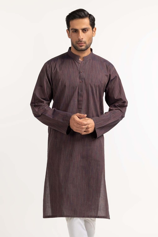 UAE -Brown Basic Kurta KR-PLN24-005