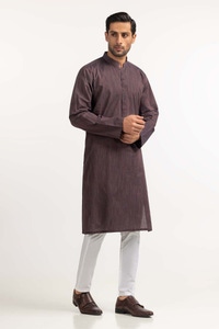 UAE -Brown Basic Kurta KR-PLN24-005
