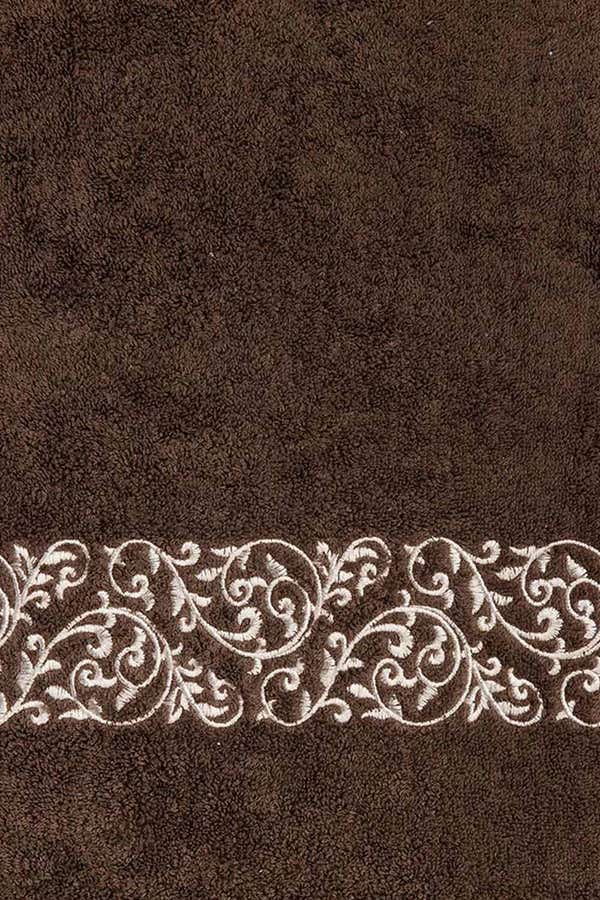 UAE -Brown 3 Pc Combed Embroidered Towel Set