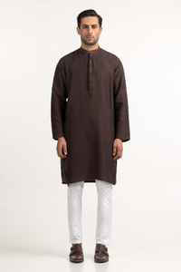 UAE -Brown Embroidered Kurta KR-EMB24-016