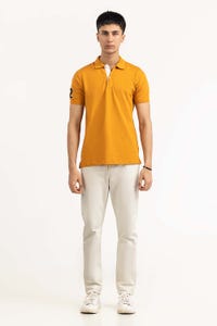 UAE -Brown Embroidered Polo PS-FPK23-186