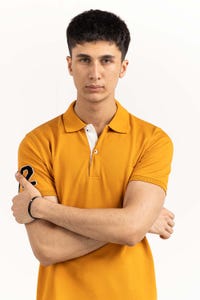 UAE -Brown Embroidered Polo PS-FPK23-186