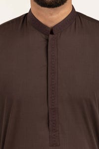 UAE -Brown Embroidered Suit SK-E22-032