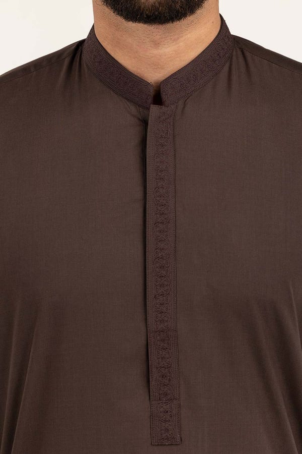 UAE -Brown Embroidered Suit SK-E22-032