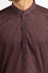 UAE -Brown Printed Kurta KR-PLN22-090