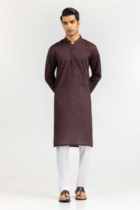 UAE -Brown Printed Kurta KR-PLN22-090