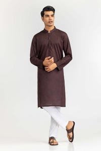 UAE -Brown Printed Kurta KR-PLN22-090