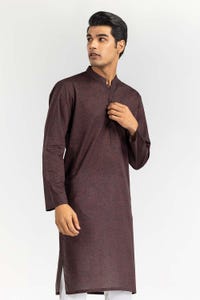 UAE -Brown Printed Kurta KR-PLN22-090
