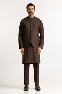 UAE -Brown Styling Waist Coat WC-PD24-001