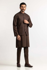 UAE -Brown Styling Waist Coat WC-PD24-001