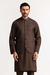 UAE -Brown Styling Waist Coat WC-PD24-001
