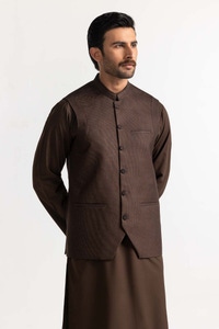 UAE -Brown Styling Waist Coat WC-PD24-001