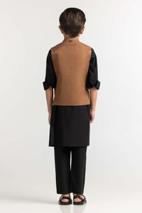 UAE -Brown Stylized Waist Coat KWC-PD23-011