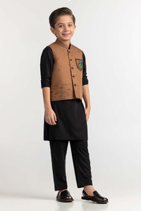 UAE -Brown Stylized Waist Coat KWC-PD23-011