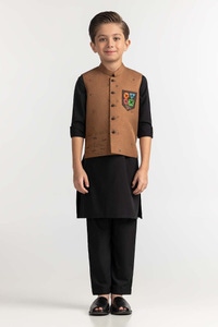 UAE -Brown Stylized Waist Coat KWC-PD23-011