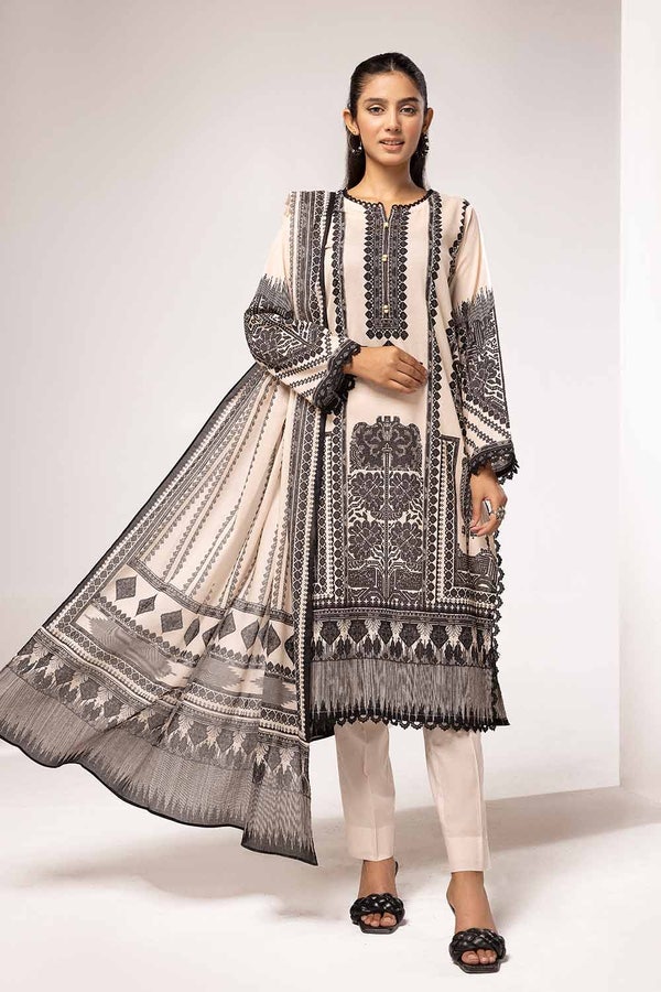 UAE -2PC Unstitched Printed Lawn Suit BT-42002