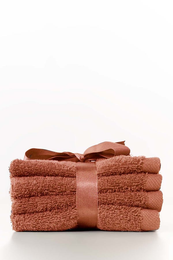 UAE -Carrot Combed Face Towel Set 4pc