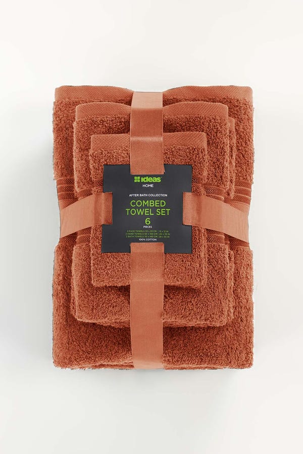 UAE -Carrot Combed 6 Pcs Towel Set
