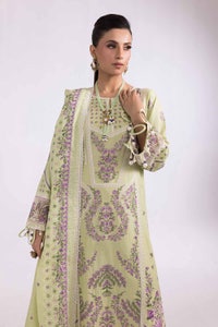UAE -3 Piece Unstitched Embroidered Printed Cambric Suit with Lawn Dupatta CBE-42009