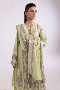 UAE -3 Piece Unstitched Embroidered Printed Cambric Suit with Lawn Dupatta CBE-42009