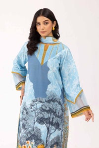 UAE -3 Piece Unstitched Corduroy Suit with Cotton Net Dupatta CD-42004