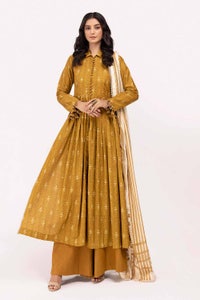 UAE -3 Piece Unstitched Corduroy Suit with Cotton Net Dupatta CD-42006
