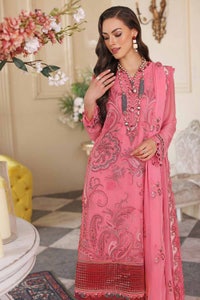 UAE -3PC Embriodered Chiffon Unstitched Suit LE-32002
