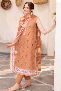 UAE -3PC Printed Lawn Unstitched Suit CL-32326 B
