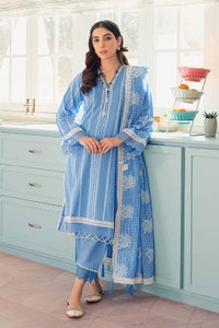 UAE -3PC Lawn Lacquer Printed Lawn Unstitched Suit with Crochet Lace CL-32407