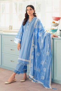 UAE -3PC Lawn Lacquer Printed Lawn Unstitched Suit with Crochet Lace CL-32407