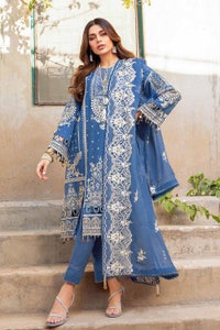 UAE -3PC Sequins And Zari Embroidered Unstitched Suit PM-22018