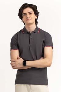 UAE -Charcoal Basic Polo PS-FPK23-018