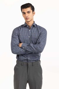 UAE -Charcoal Yarn Dyed Dress Shirt FS-YD23-004