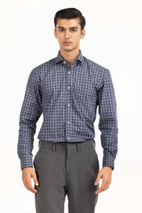 UAE -Charcoal Yarn Dyed Dress Shirt FS-YD23-004