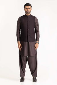 UAE -Chocolate Brown Basic Waist Coat WC-PD22-031