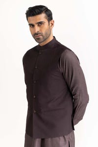 UAE -Chocolate Brown Basic Waist Coat WC-PD22-031