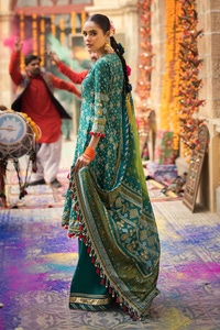 UAE -3PC Gold Printed Lawn Unstitched Suit CL-42004 B